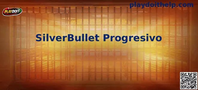 Interfaz de la tragamonedas SilverBullet Progresivo de PlayTech con temática del Lejano Oeste